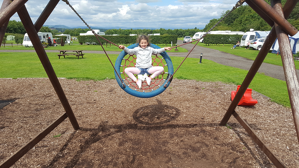 Bethany on the swing